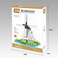 LOZ Windmill diamond miniature architecture models, building set